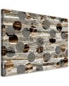 Brown circles abstract - Modern Canvas painting for bedroom | FEEBY