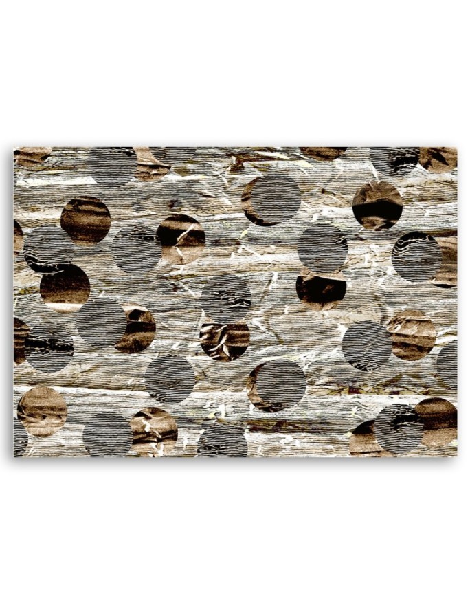 Brown circles abstract - Modern Canvas painting for bedroom | FEEBY