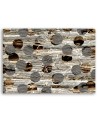 Brown circles abstract - Modern Canvas painting for bedroom | FEEBY
