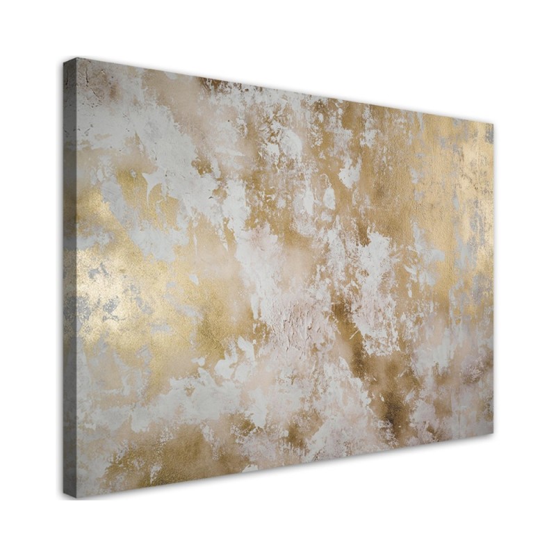 Gold stain abstract - Modern Canvas painting for bedroom | FEEBY