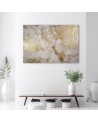 Gold stain abstract - Modern Canvas painting for bedroom | FEEBY