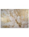 Gold stain abstract - Modern Canvas painting for bedroom | FEEBY