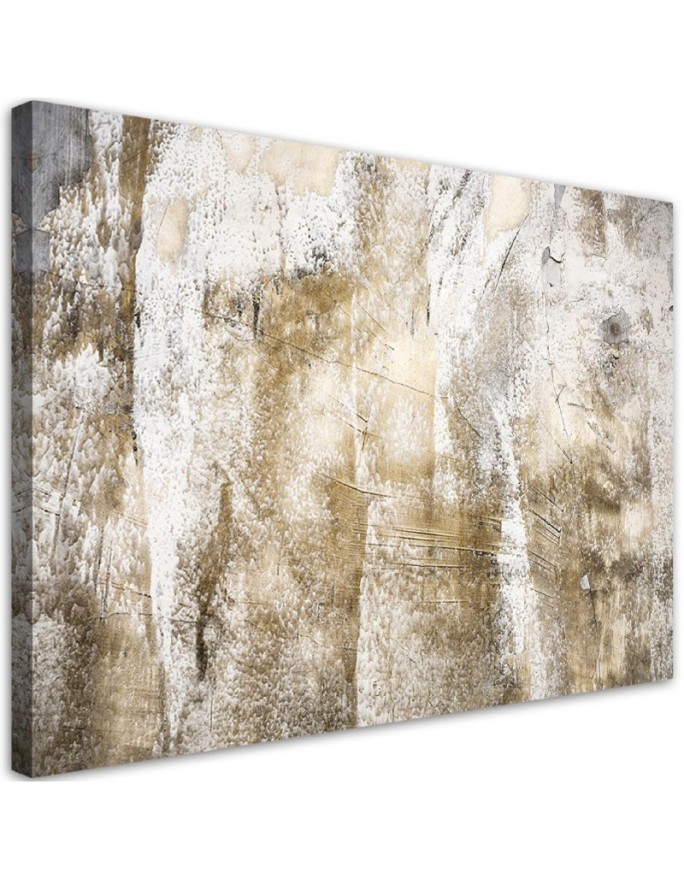 Gold vintage abstraction - Modern Canvas painting for bedroom | FEEBY