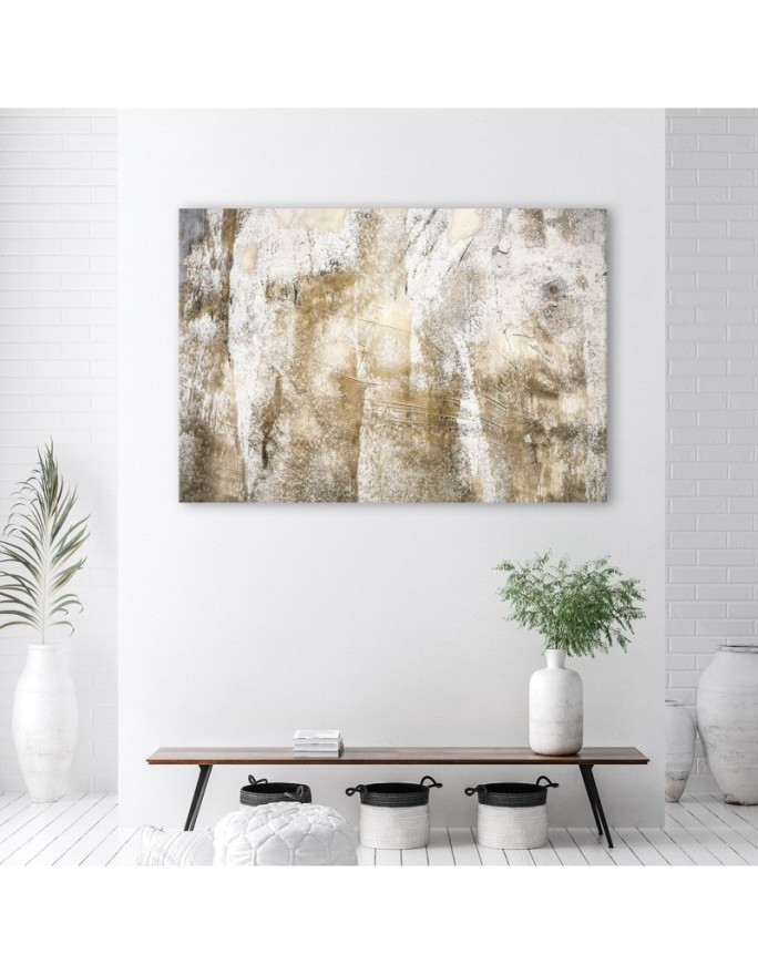 Gold vintage abstraction - Modern Canvas painting for bedroom | FEEBY