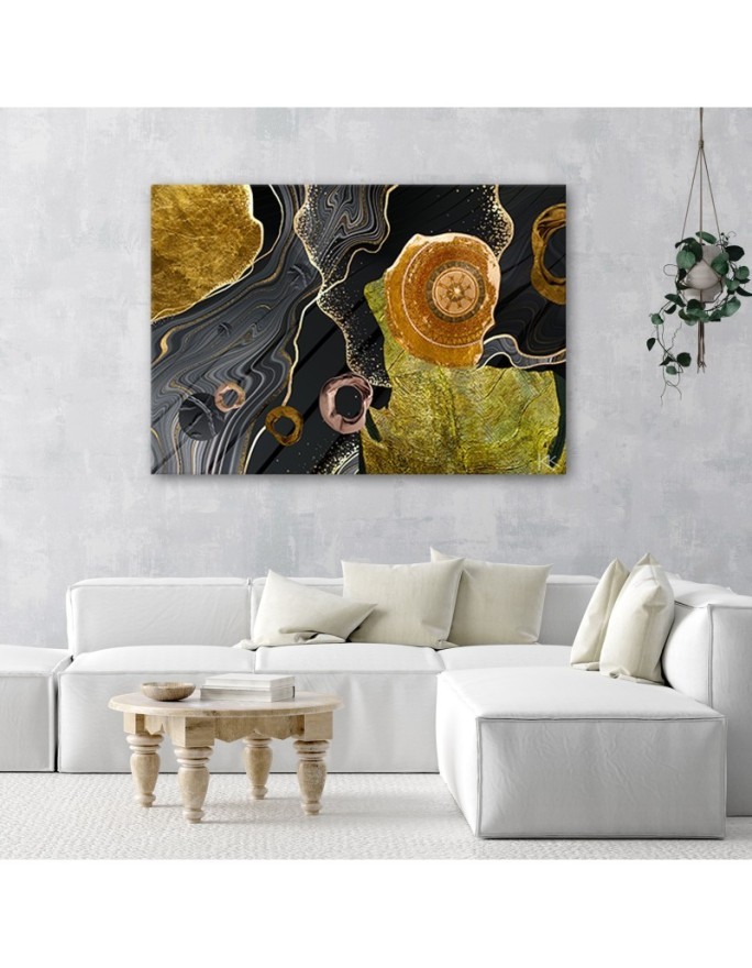 Marble texture abstract - Modern Canvas painting for living room | FEEBY