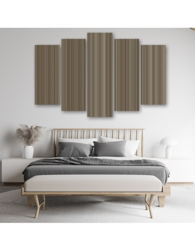 Geometric line abstract - Modern Canvas painting for living room | FEEBY