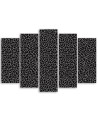 5 Piece Canvas print for living room - Panther leopard fur stains pattern | FEEBY