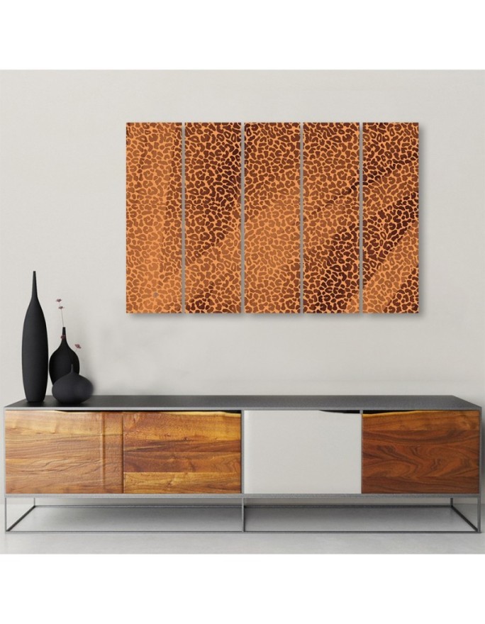 Living room wall art painting - Leopard Panther Textur | FEEBY