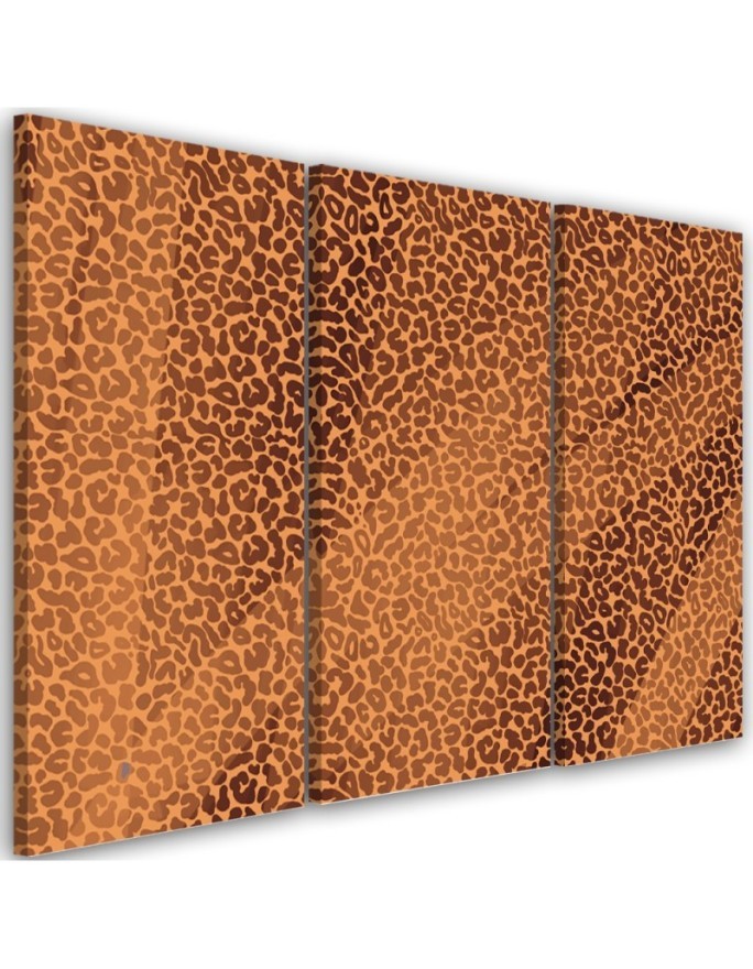 Living room canvas painting - Panther leopard fur stains pattern | FEEBY