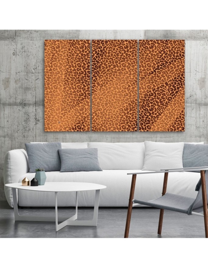 Living room canvas painting - Panther leopard fur stains pattern | FEEBY