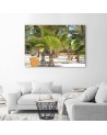 Tropical trees beach - Canvas prints for the living room | FEEBY