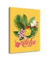 Aloha on yellow background Andrea Haase - Canvas prints for living room | FEEBY