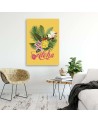 Aloha on yellow background Andrea Haase - Canvas prints for living room | FEEBY