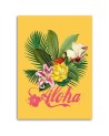 Aloha on yellow background Andrea Haase - Canvas prints for living room | FEEBY