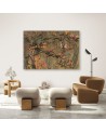 Monkeys in the jungle - Wall art painting for the living room | FEEBY