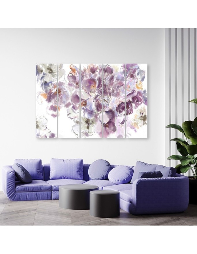 Iris flower - Wall painting for the living room | FEEBY