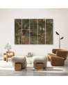 Monkeys in the jungle - Wall painting for the living room | FEEBY