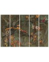 Monkeys in the jungle - Wall painting for the living room | FEEBY