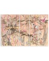 Monkeys in the jungle - Wall painting for the living room | FEEBY