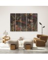 Monkeys in the jungle - Wall painting for the living room | FEEBY