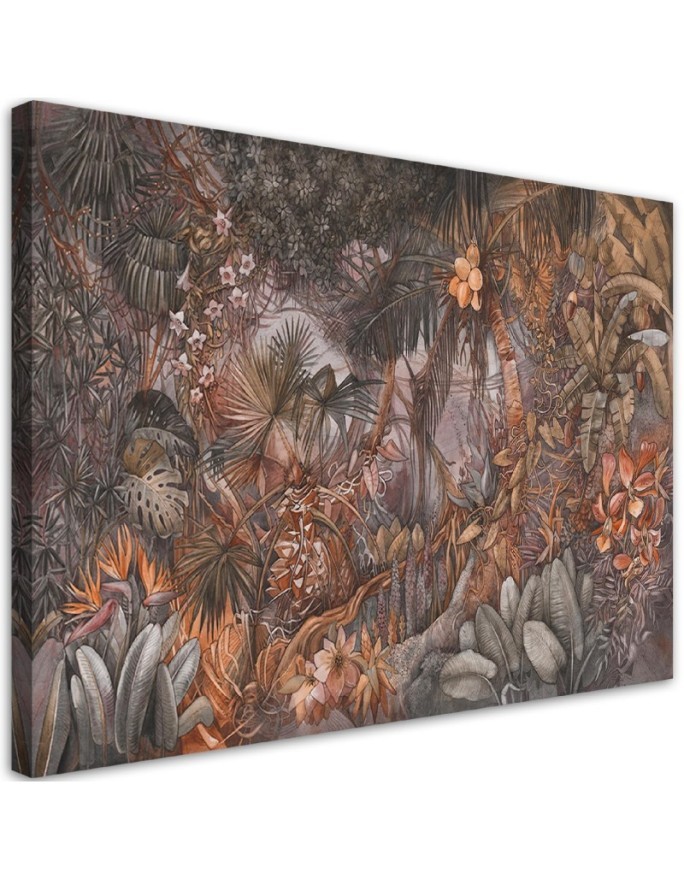 Deep tropical jungle - Modern Canvas painting for living room | FEEBY