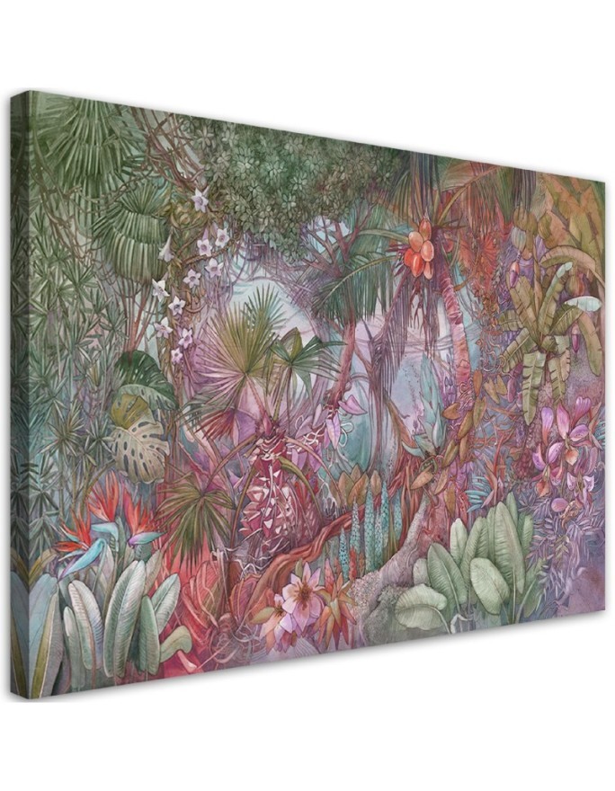 Deep tropical jungle - Modern wall art painting for living room | FEEBY