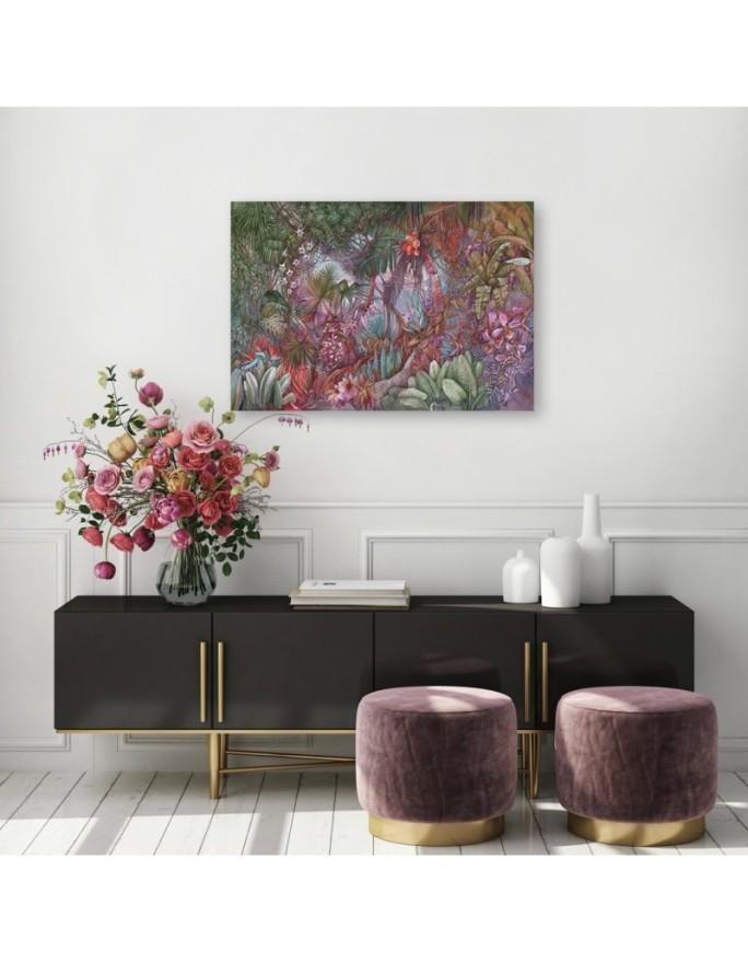 Deep tropical jungle - Modern wall art painting for living room | FEEBY