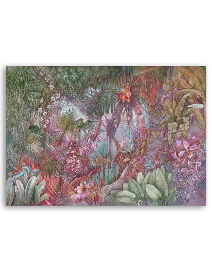 Deep tropical jungle - Modern wall art painting for living room | FEEBY
