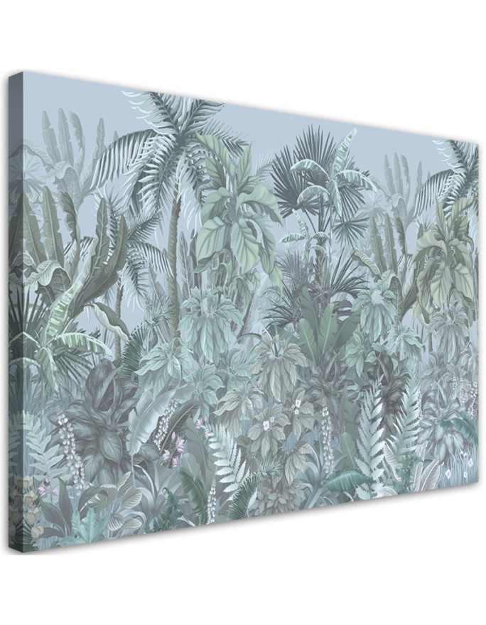 Tropical leaves and trees - Modern canvas painting | FEEBY