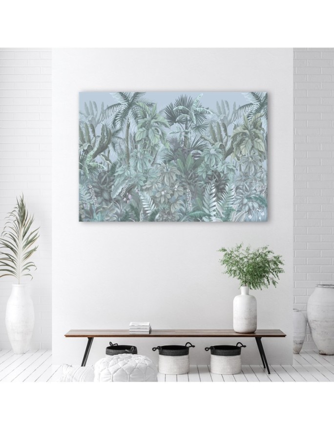 Tropical leaves and trees - Modern canvas painting | FEEBY