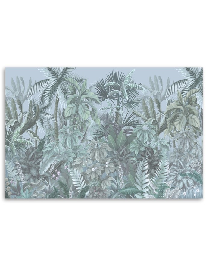 Tropical leaves and trees - Modern canvas painting | FEEBY