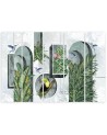Modern wall art - Abstract painting with plants and birds | FEEBY