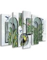 Modern painting - Painting Abstract with plants and birds | FEEBY