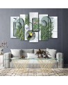 Modern painting - Painting Abstract with plants and birds | FEEBY