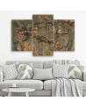 Modern wall art painting 3 piece - Monkeys in the jungle | FEEBY