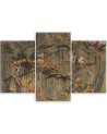 Modern wall art painting 3 piece - Monkeys in the jungle | FEEBY