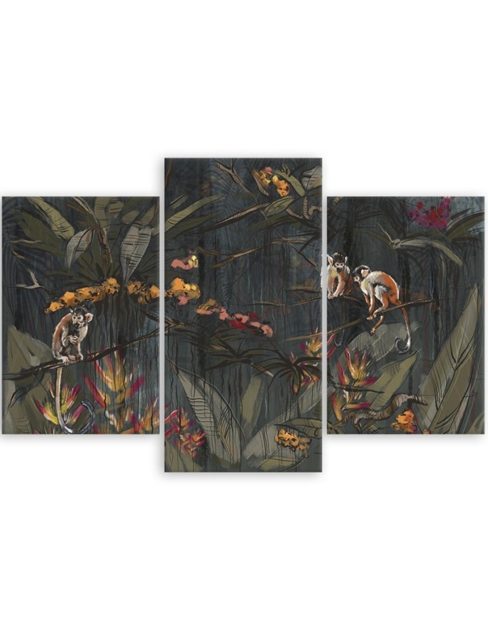 Canvas print for living room canvas - Monkeys in the jungle | FEEBY