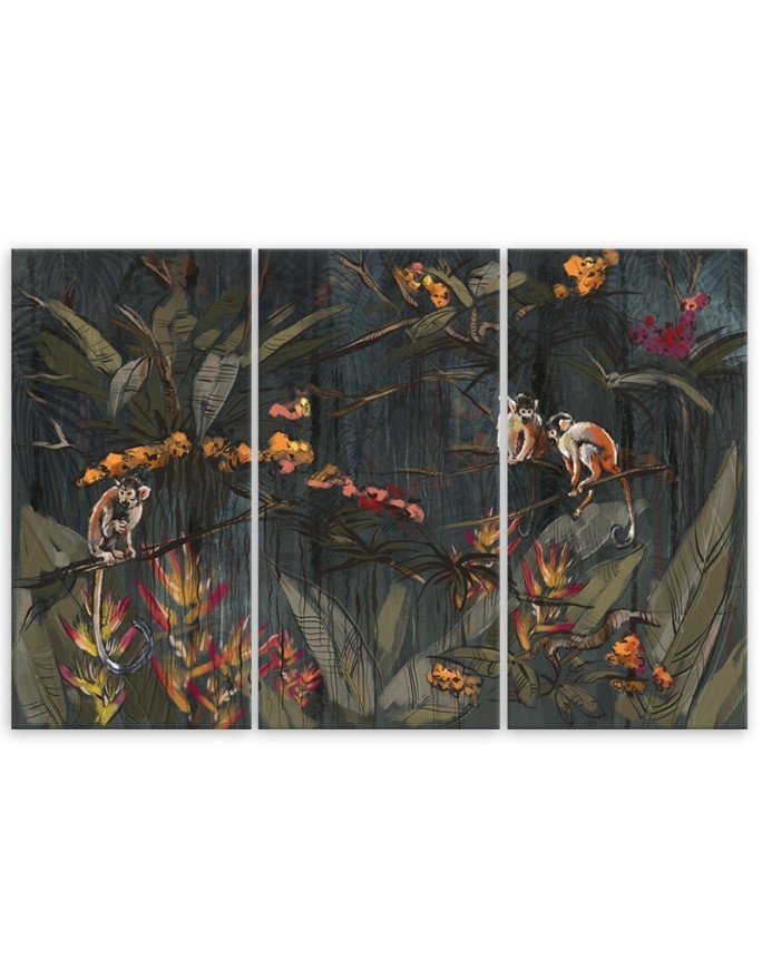 Canvas print for living room canvas - Monkeys in the jungle | FEEBY
