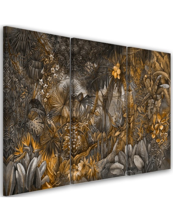 Wall Canvas painting for living room - Deep jungle | FEEBY