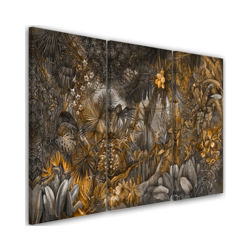 Wall Canvas painting for living room - Deep jungle | FEEBY