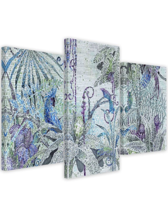 Wall art painting for living room - Jungle mosaic | FEEBY