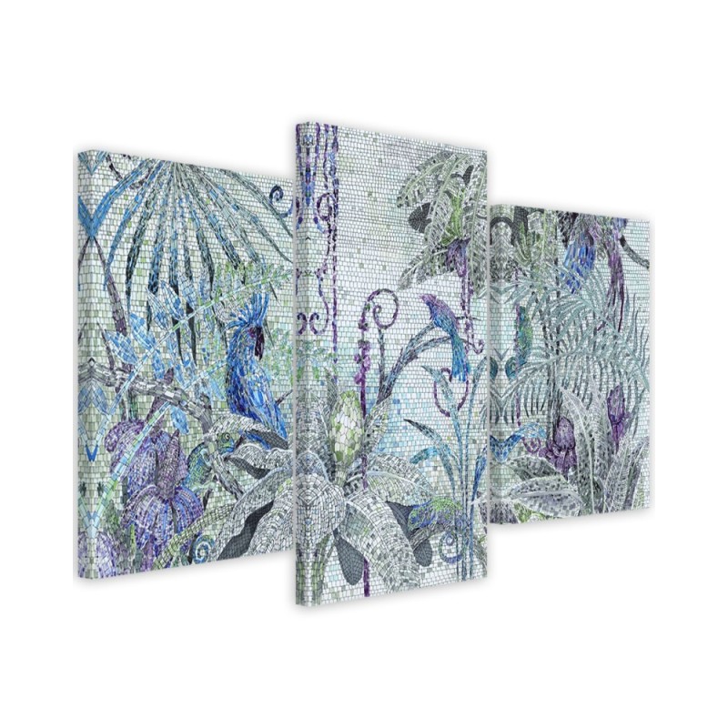 Wall art painting for living room - Jungle mosaic | FEEBY