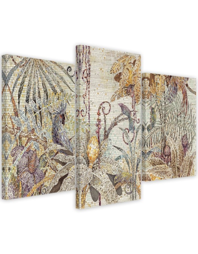 Wall painting for living room - Jungle mosaic | FEEBY
