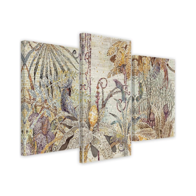 Wall painting for living room - Jungle mosaic | FEEBY