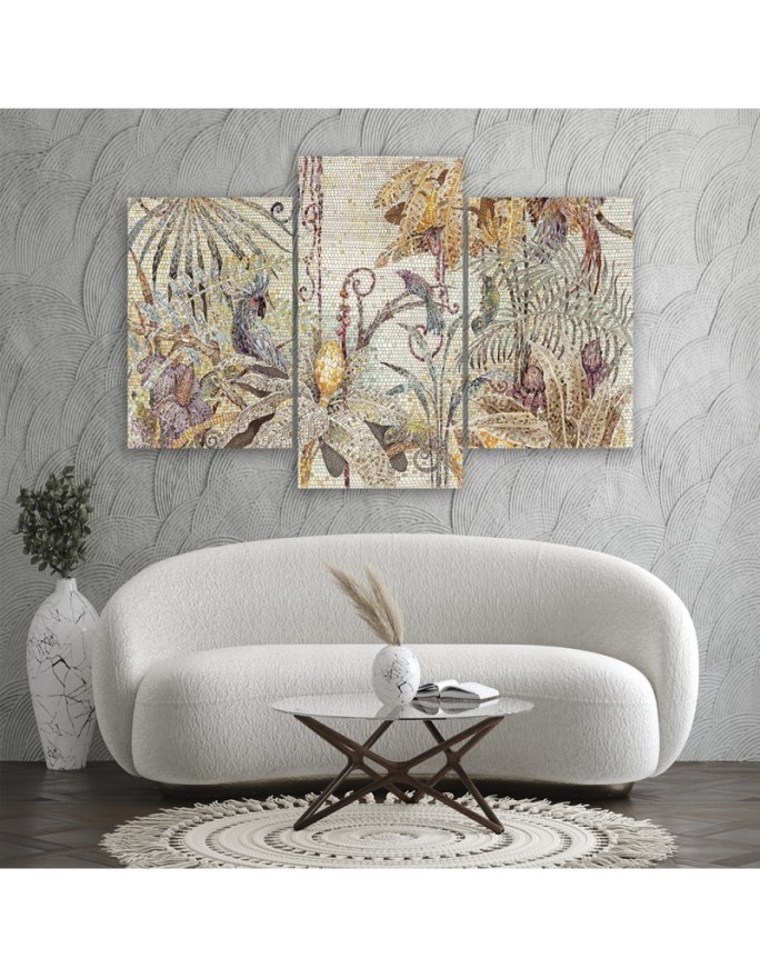Wall painting for living room - Jungle mosaic | FEEBY