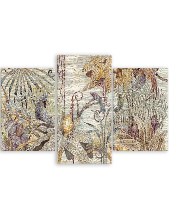 Wall painting for living room - Jungle mosaic | FEEBY