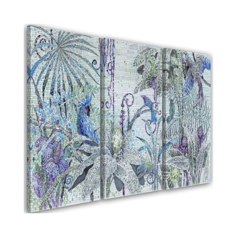 Picture on Canvas for the living room - Jungle mosaic | FEEBY