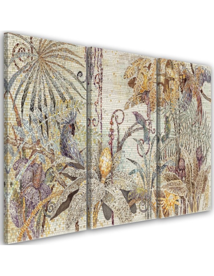 Living room pictures on Canvas - Jungle mosaic | FEEBY