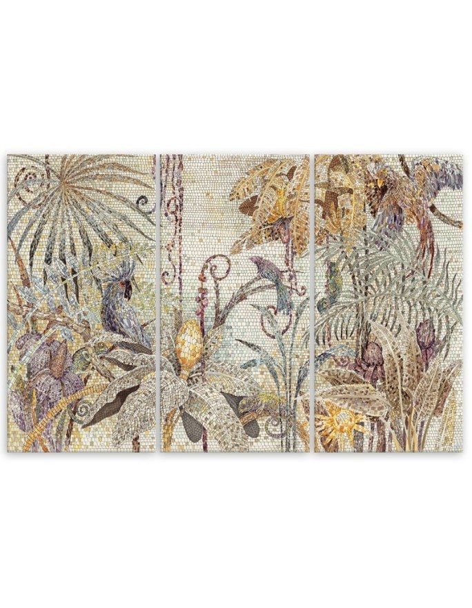 Living room pictures on Canvas - Jungle mosaic | FEEBY