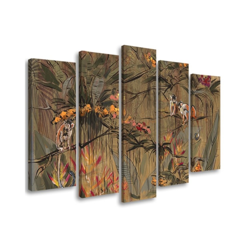 Canvas print for living room - Monkeys in the jungle | FEEBY